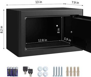 LANGRIA Steel Security Safe dimensions