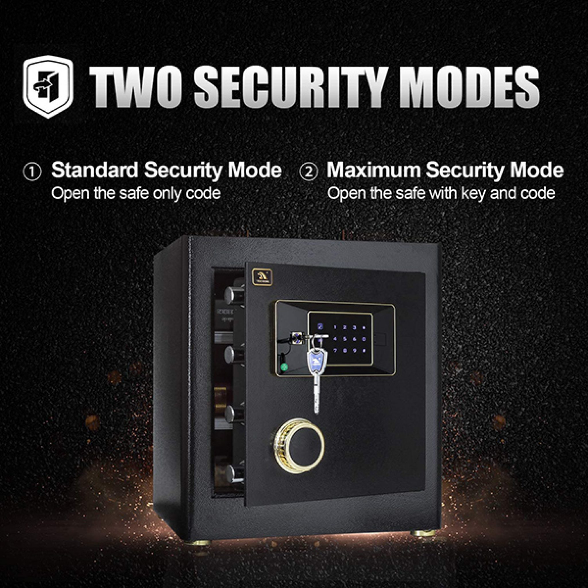 Digital Home Security Safe Box • Tigerking BGX-D1-43JJD Electronic Safe